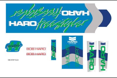 Rahmen Stickerset Haro 1986 Sport